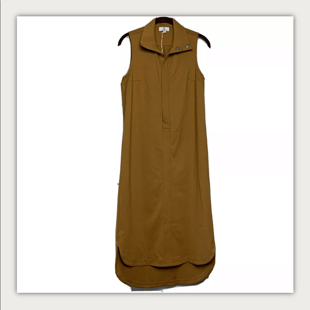AG Adriano Goldschmied Womens Midi Shirt Dress S